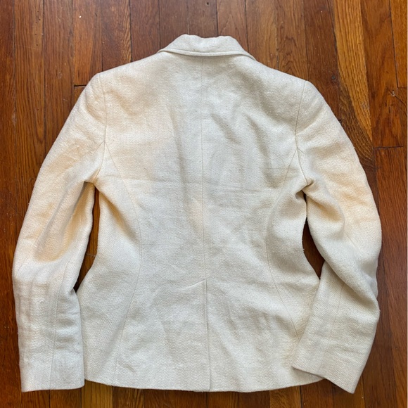 Vintage Ralph Lauren Blue Label Classic Tweed Linen Jacket Size 6 - Picture 2 of 11